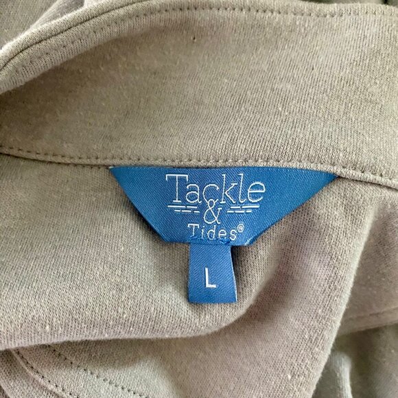 Tackle & Tides 1/4 Zip Long Sleeve Pullover Top Men's Large Gray NEW - Picture 7 of 9